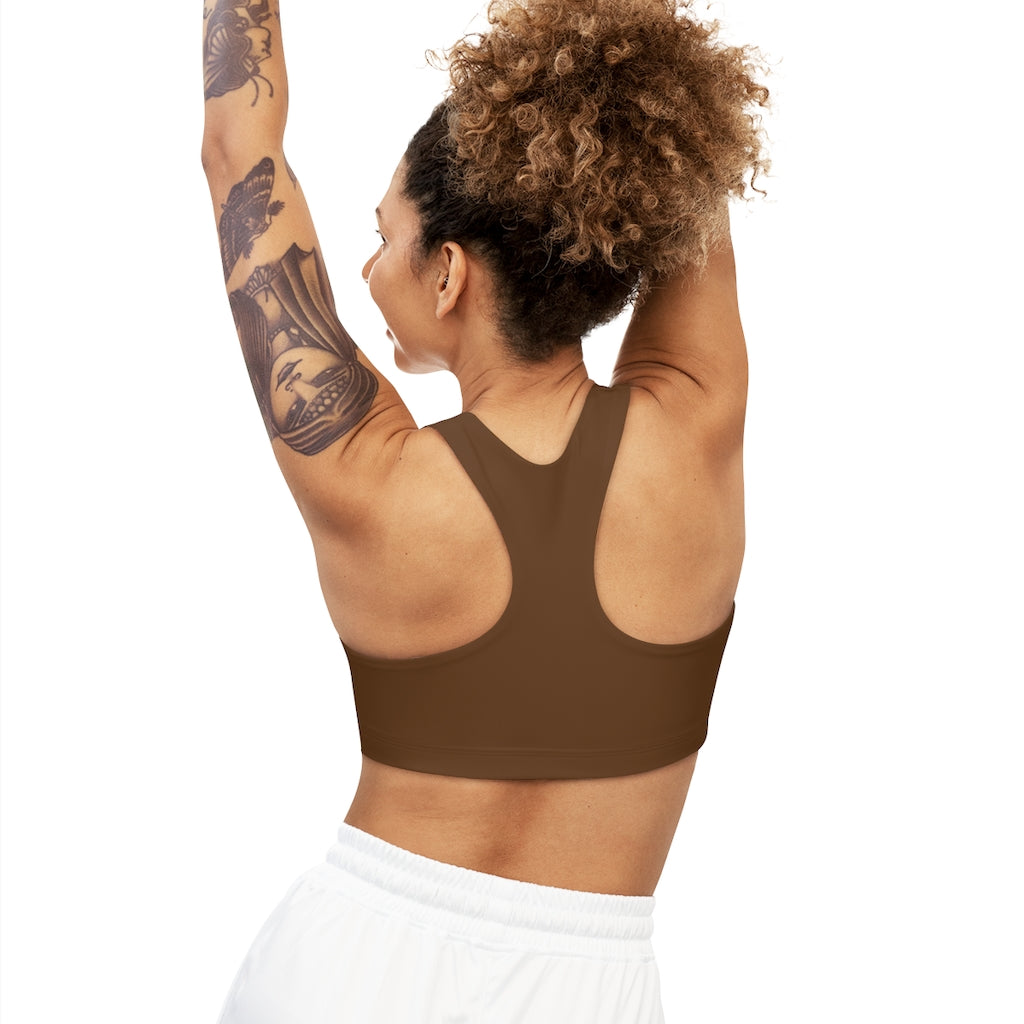 Seamless Sports Bra (AOP) Brown