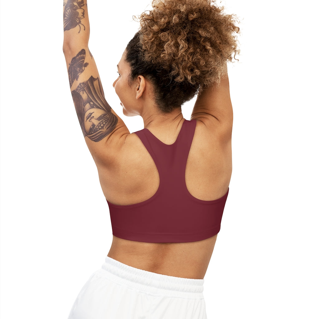 Seamless Sports Bra (AOP) Burgundy
