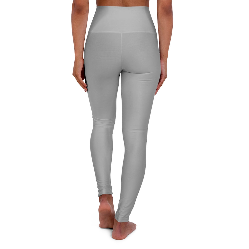 High Waisted Yoga Leggings Light Grey