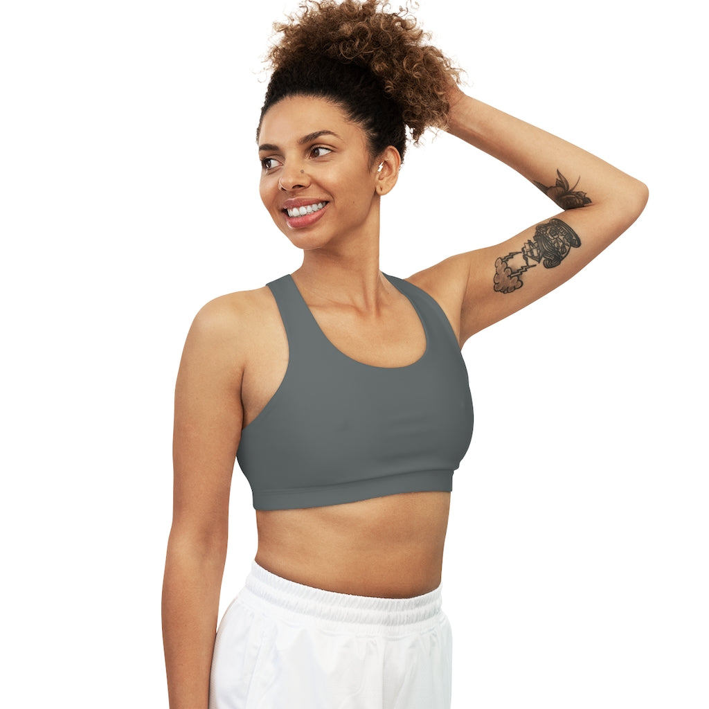 Seamless Sports Bra (AOP) Dark Grey
