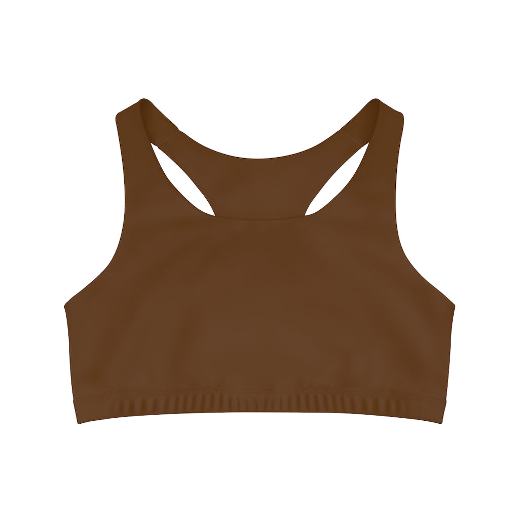 Seamless Sports Bra (AOP) Brown