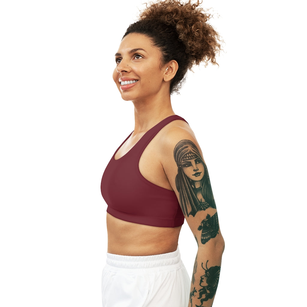 Seamless Sports Bra (AOP) Burgundy