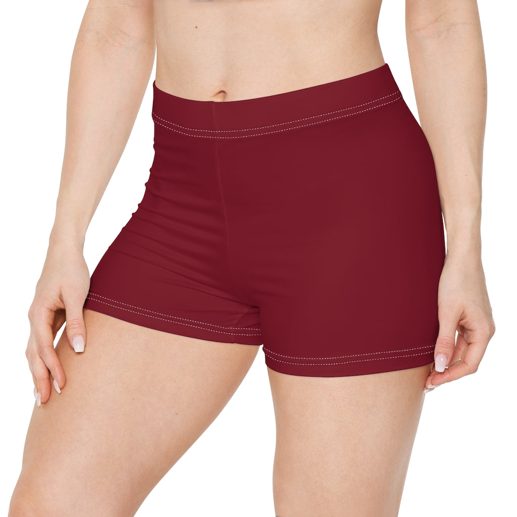 Yoga Shorts Burgandy