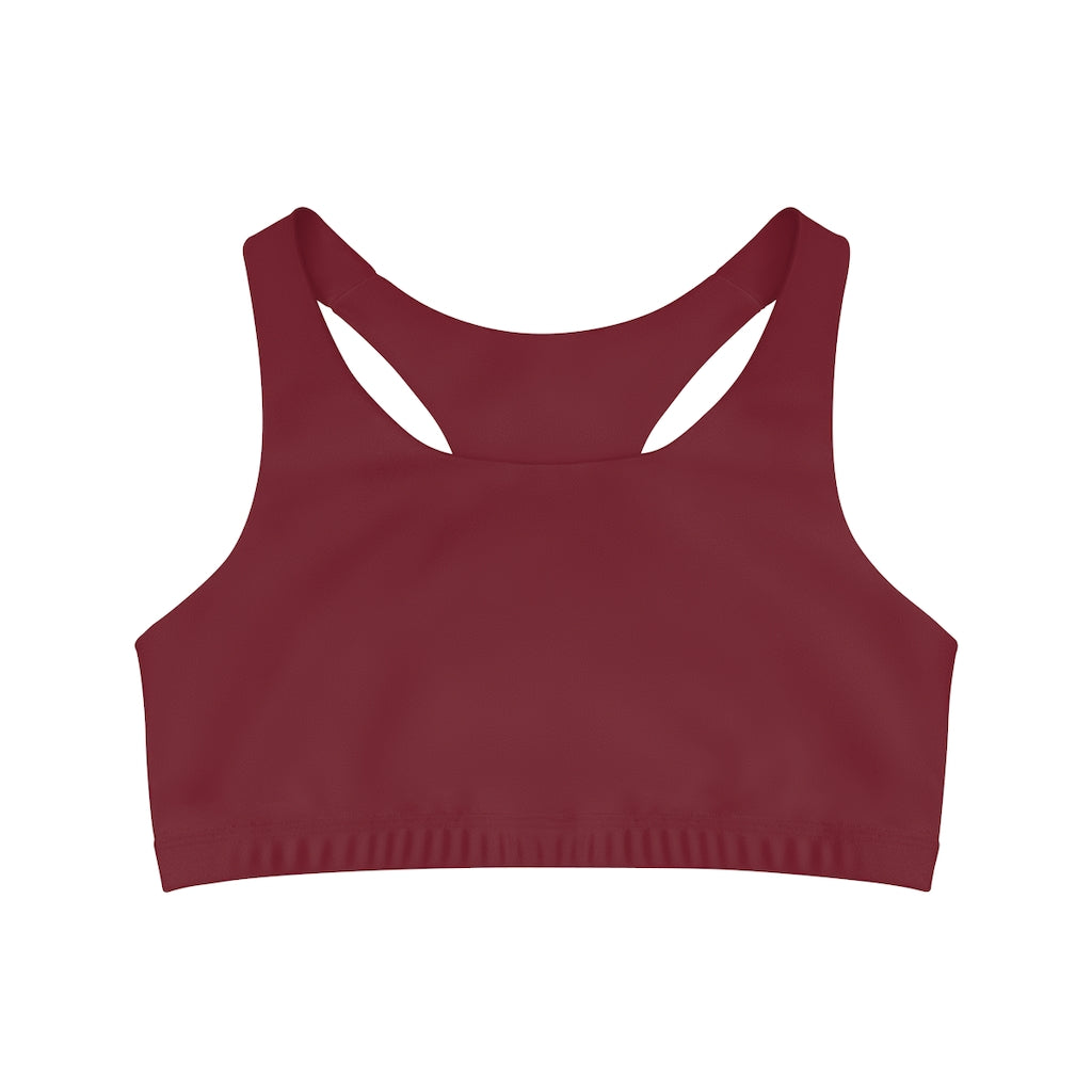 Seamless Sports Bra (AOP) Burgundy