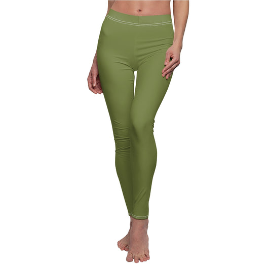 Women's Cut & Sew Casual Leggings Olive
