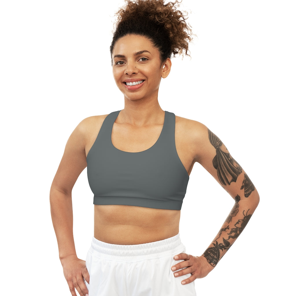 Seamless Sports Bra (AOP) Dark Grey