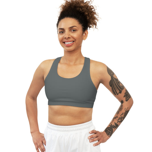 Seamless Sports Bra (AOP) Dark Grey