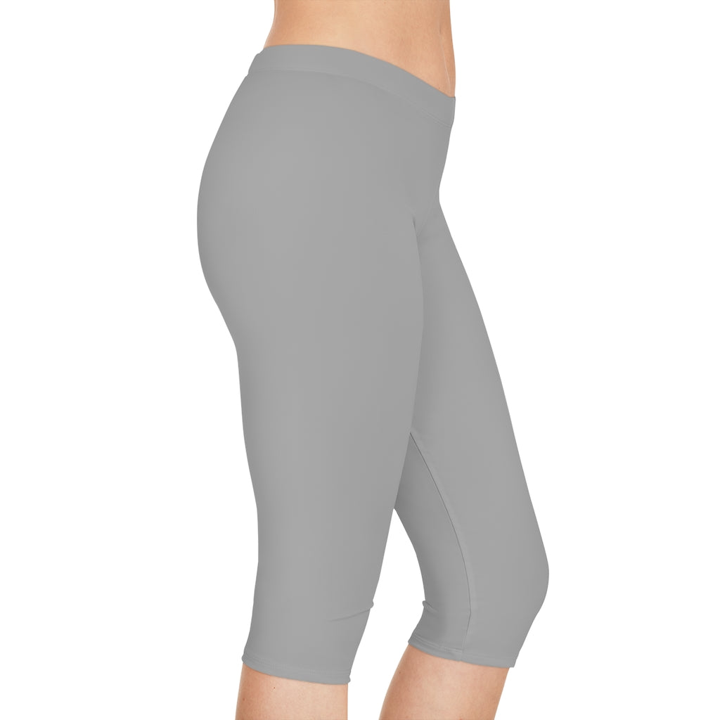Women's Capri Leggings Light Grey