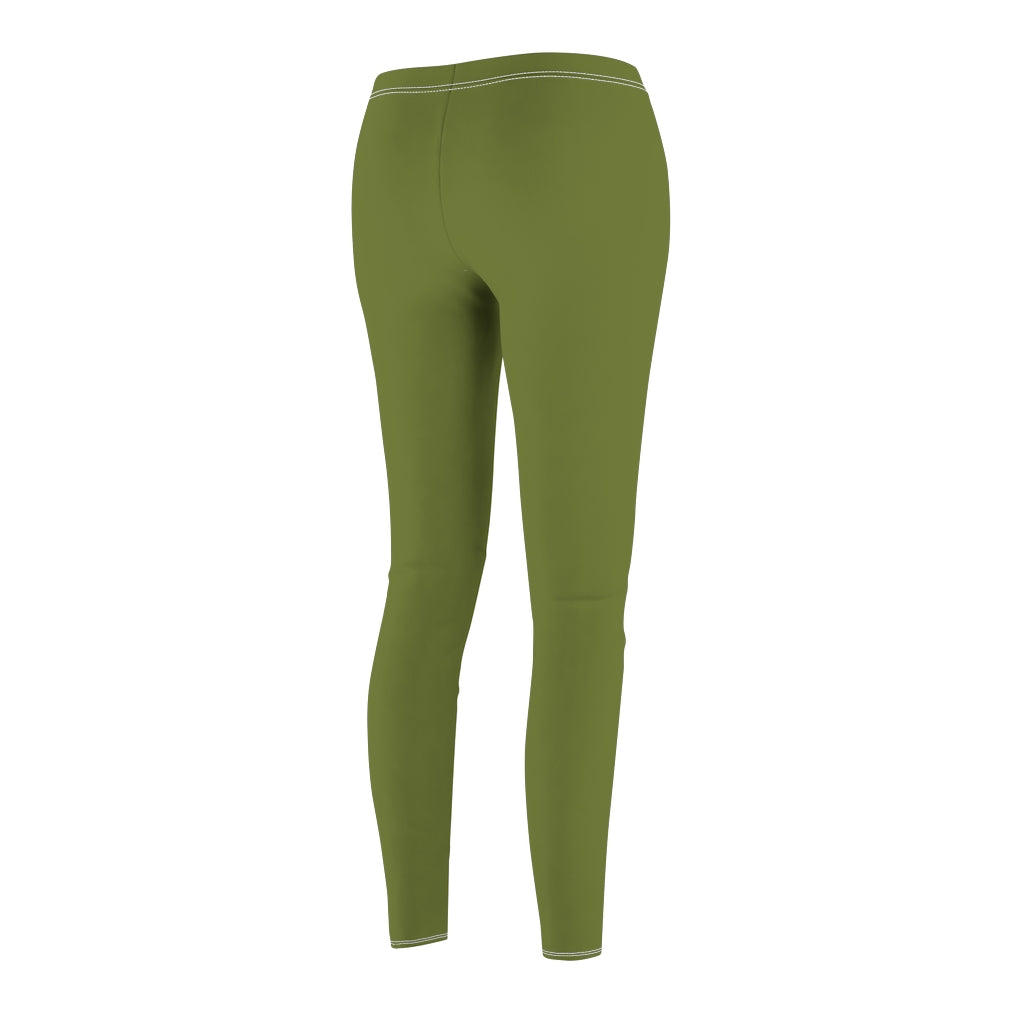 Women's Cut & Sew Casual Leggings Olive