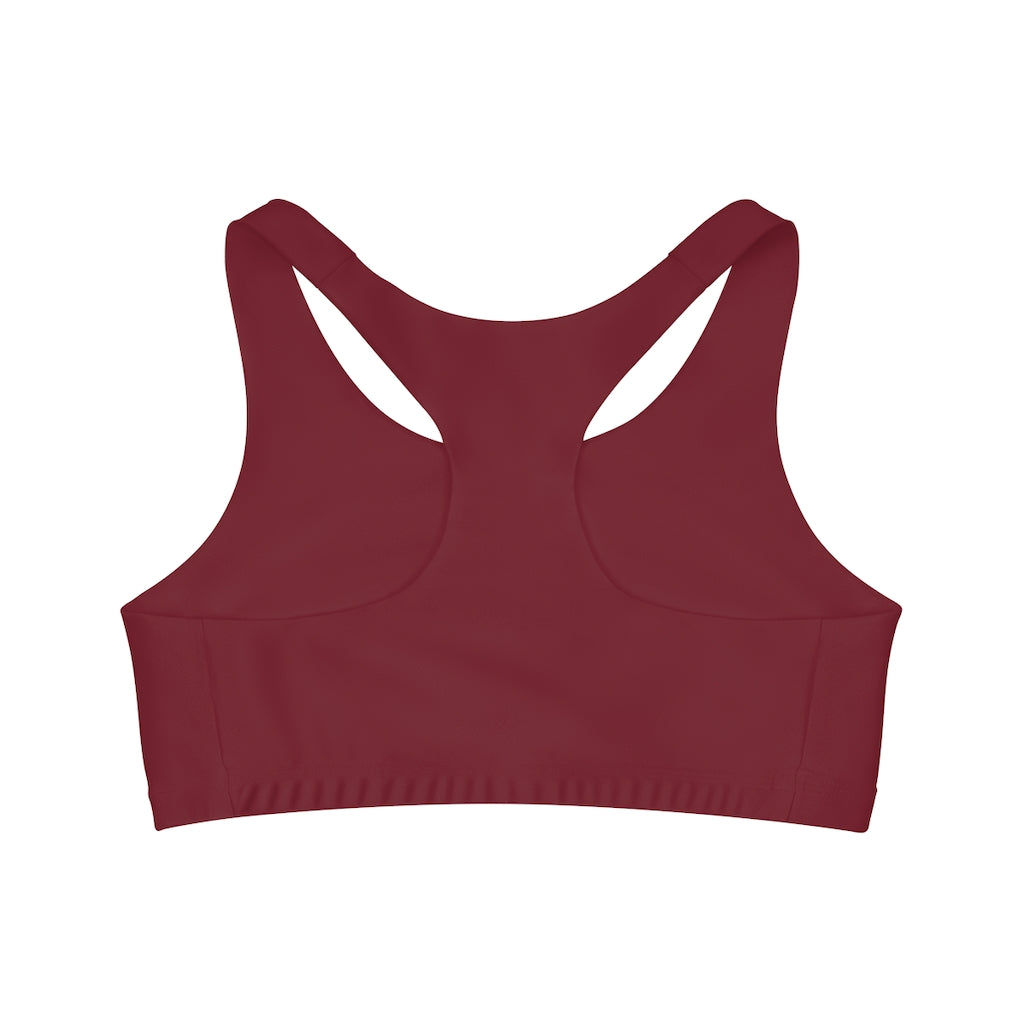 Seamless Sports Bra (AOP) Burgundy