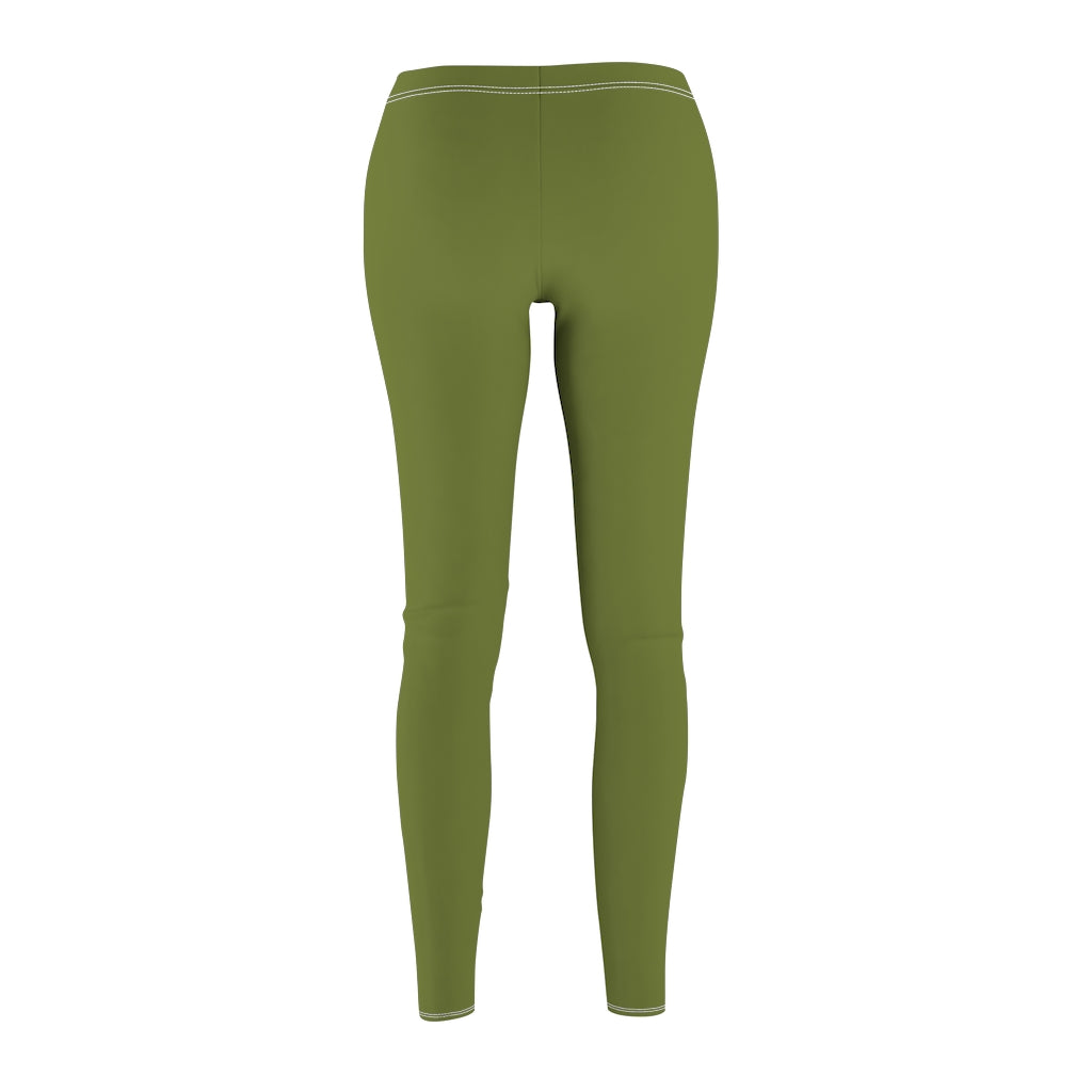 Women's Cut & Sew Casual Leggings Olive