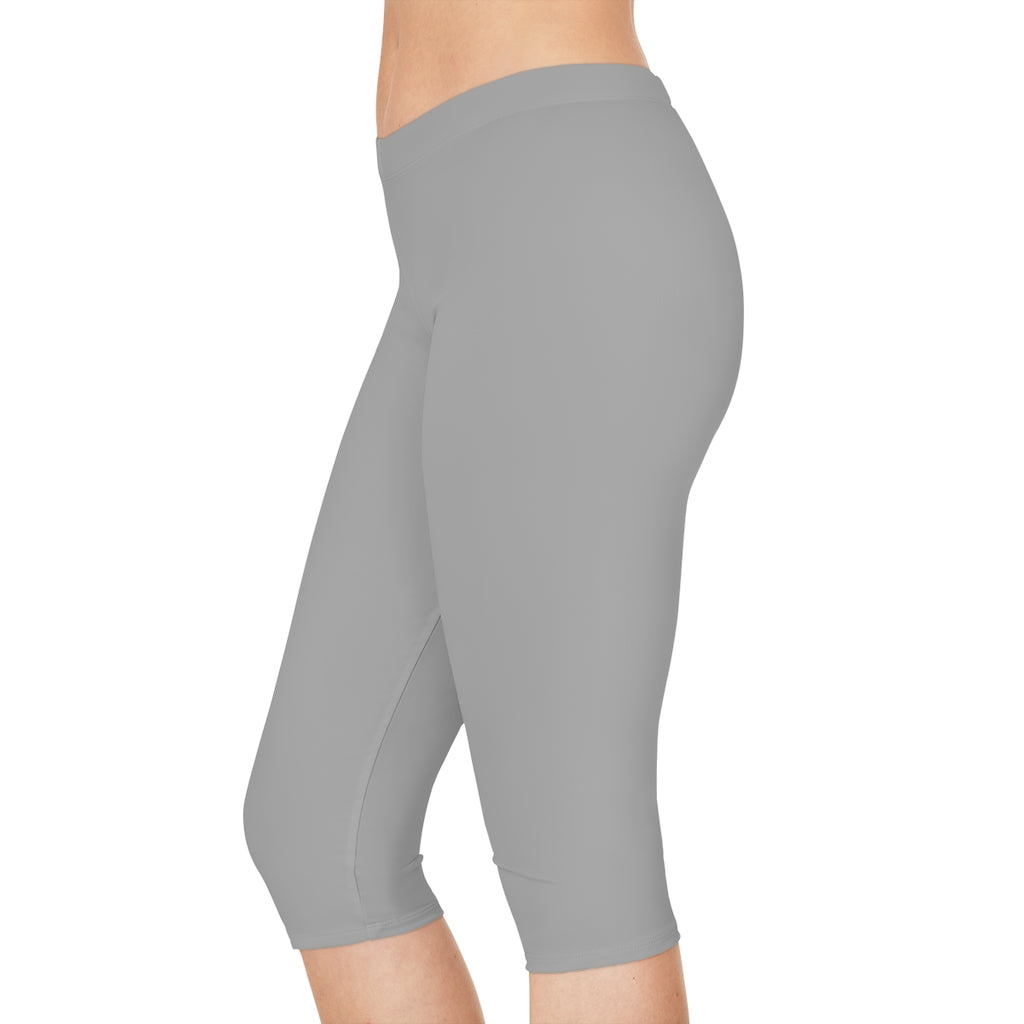 Women's Capri Leggings Light Grey