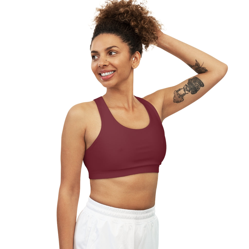 Seamless Sports Bra (AOP) Burgundy