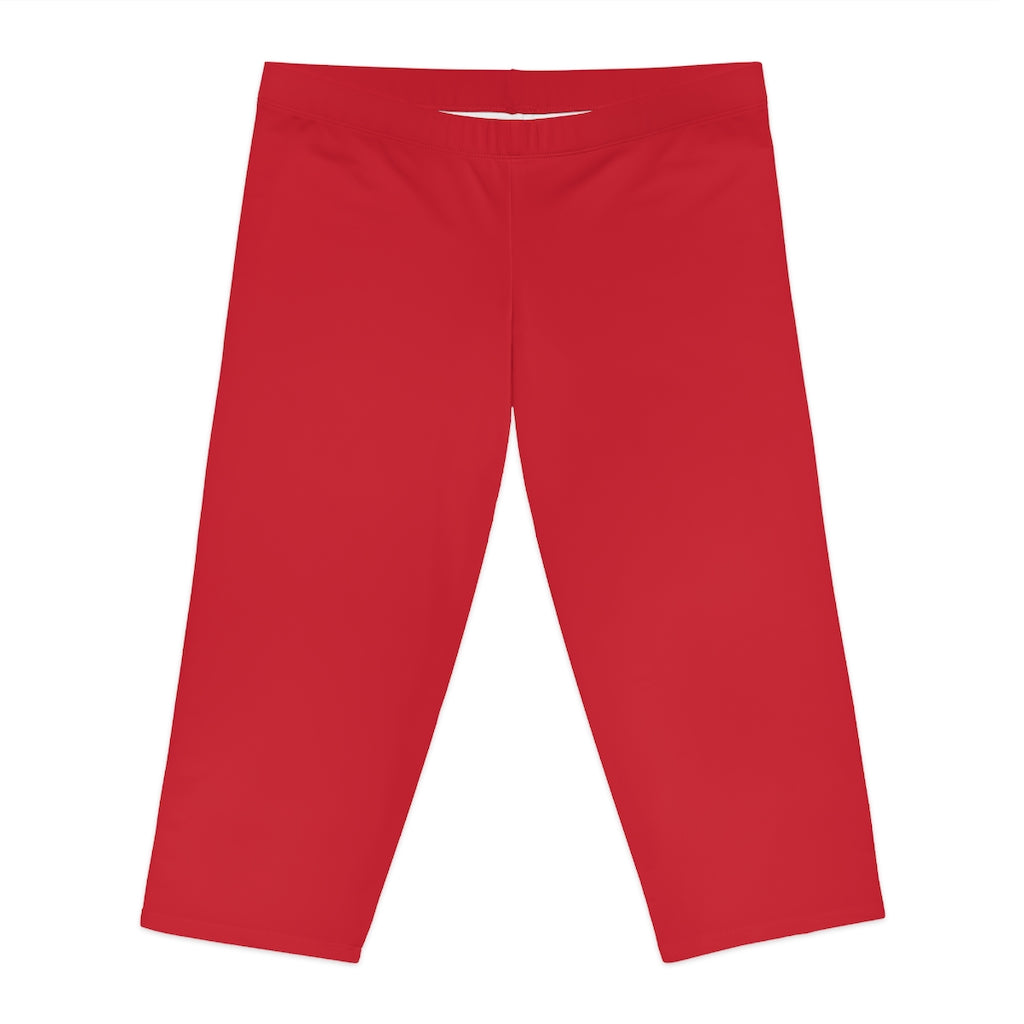 Women's Capri Leggings Dark Red