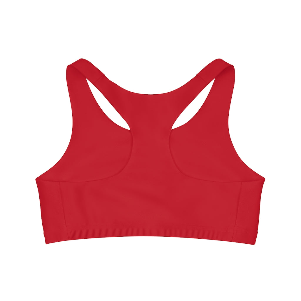Seamless Sports Bra (AOP) Dark Red