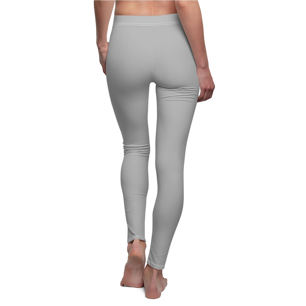 Women's Cut & Sew Casual Leggings Light Grey