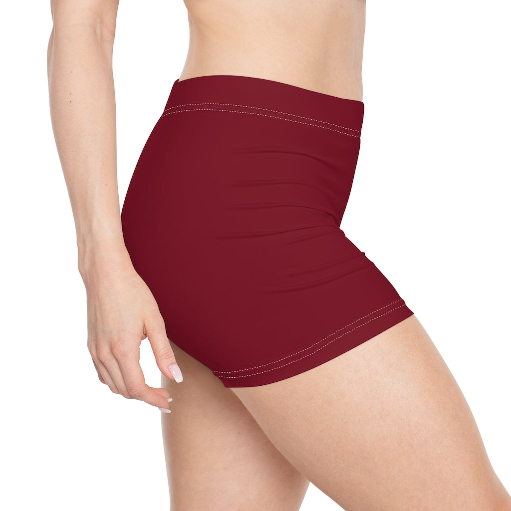 Yoga Shorts Burgandy