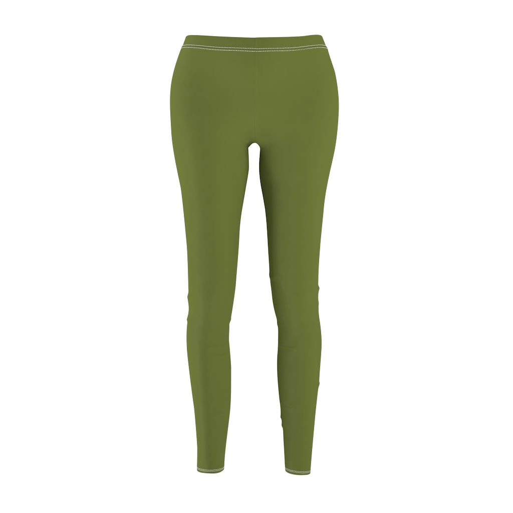 Women's Cut & Sew Casual Leggings Olive