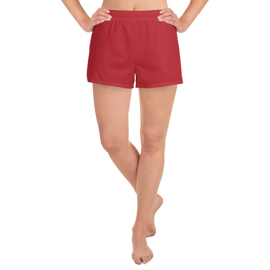 Women's Athletic Short Dark Red