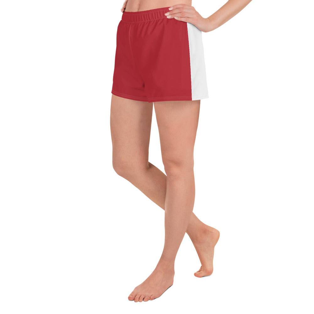 Women's Athletic Short Dark Red