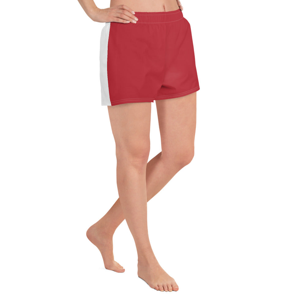 Women's Athletic Short Dark Red