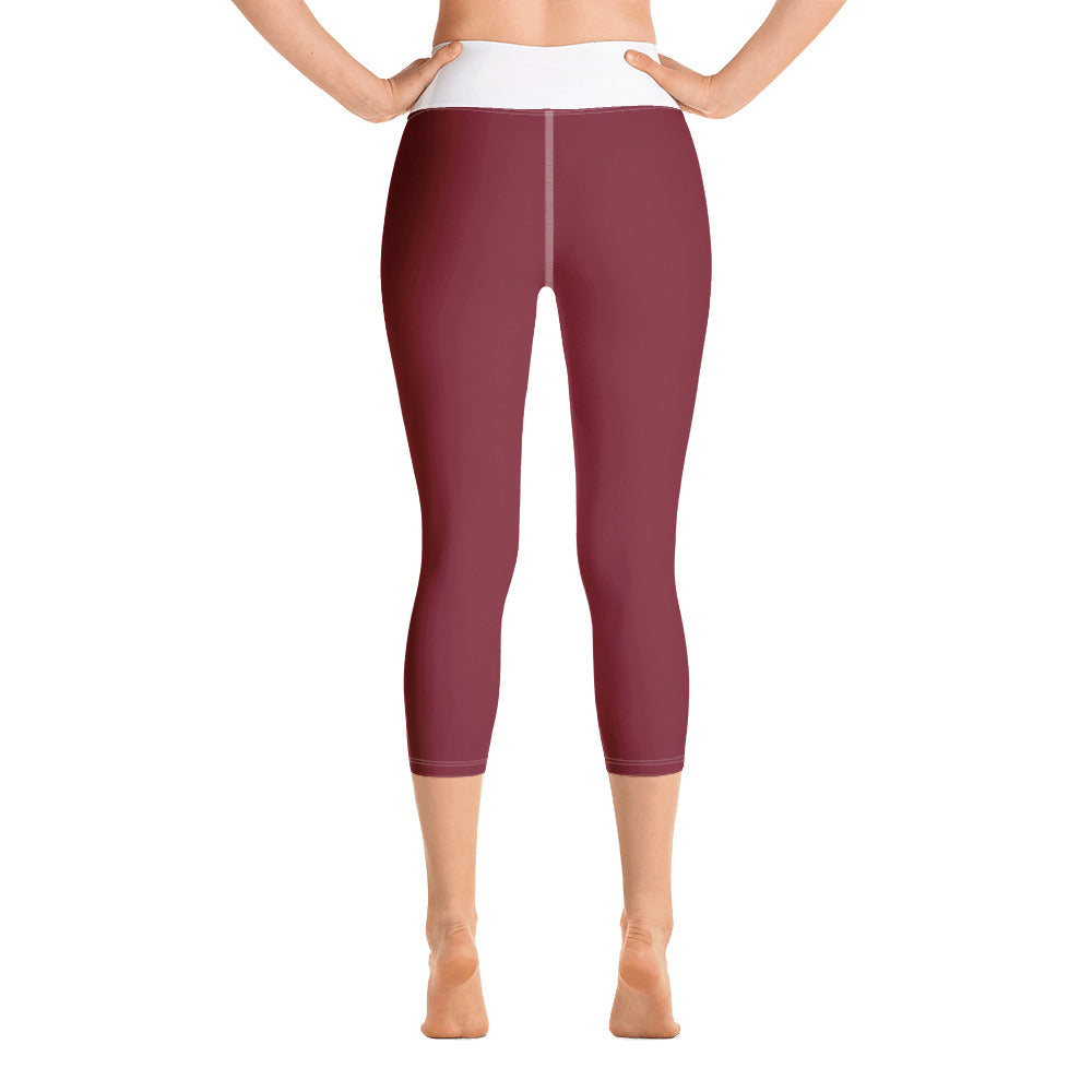 Yoga Capri Leggings Burgundy