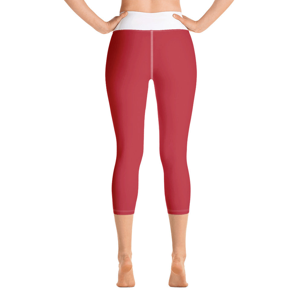 Yoga Capri Leggings Dark Red