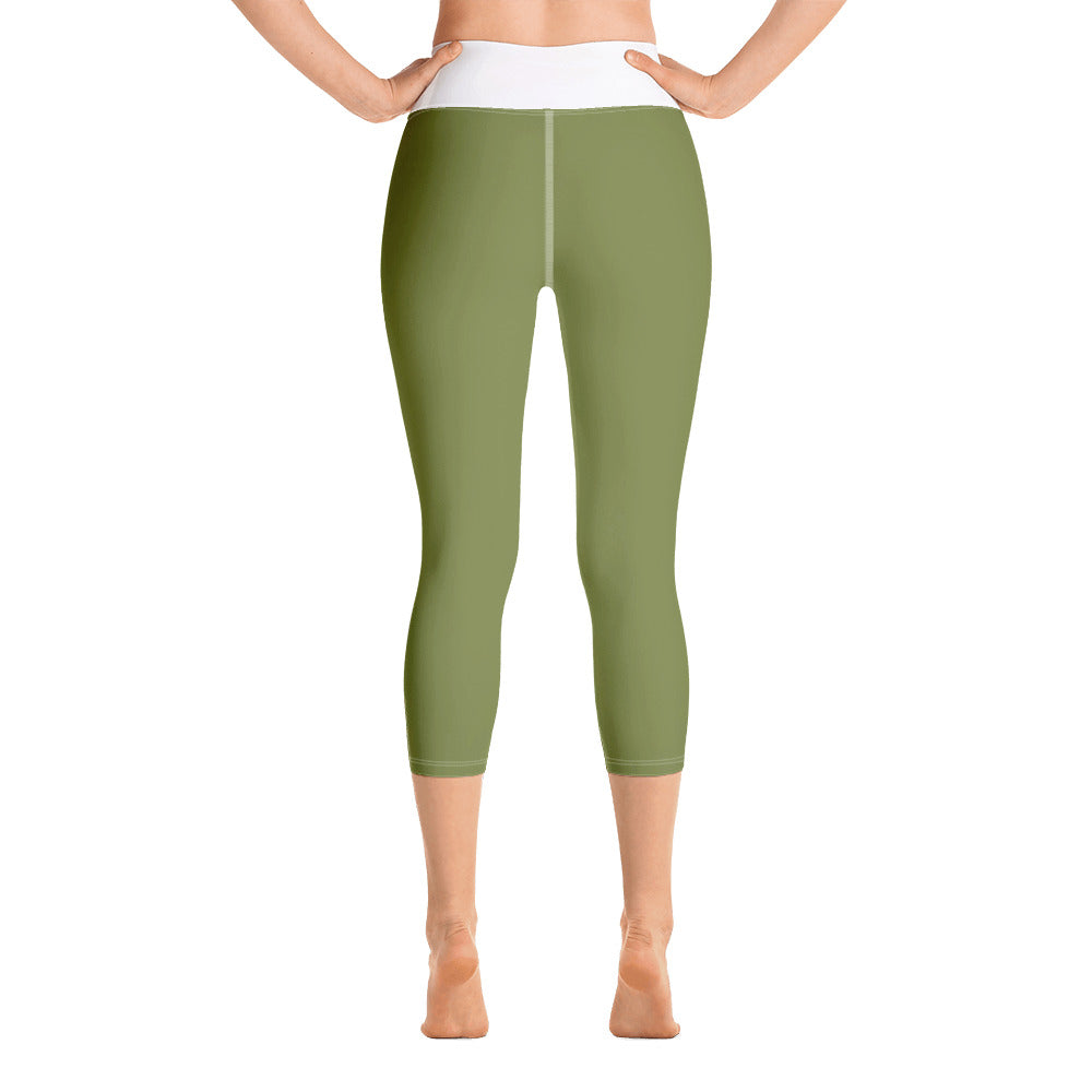 Yoga Capri Leggings Olive