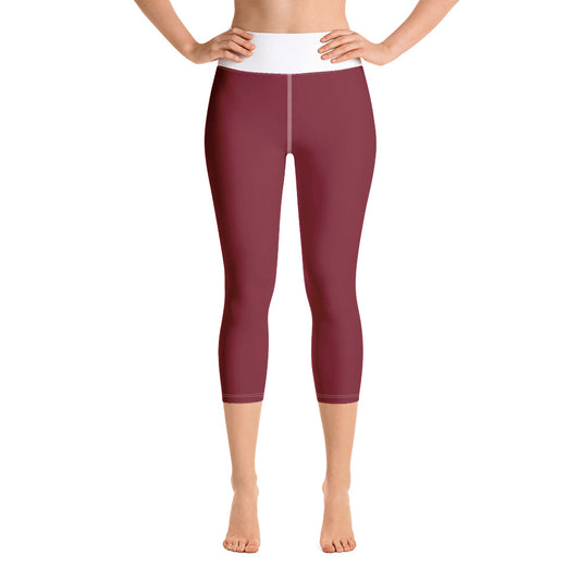Yoga Capri Leggings Burgundy