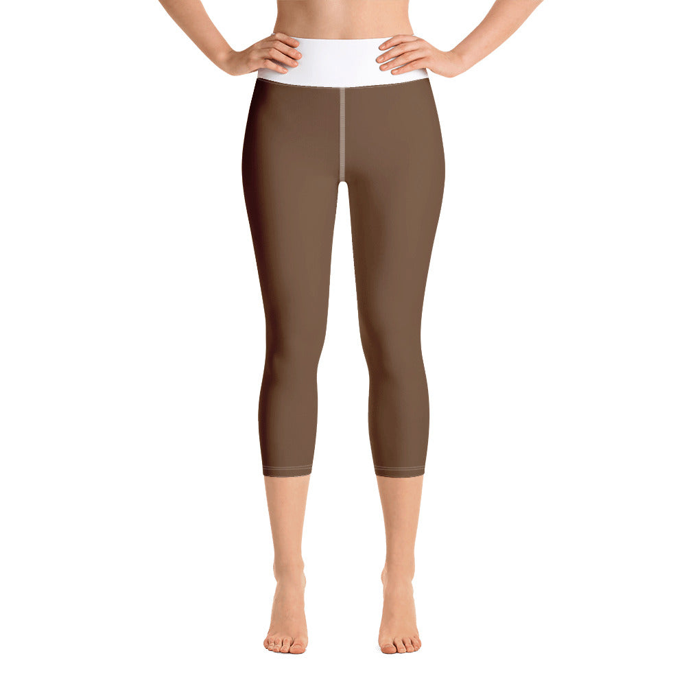 Yoga Capri Leggings Brown