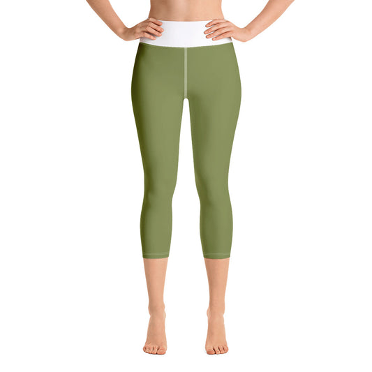 Yoga Capri Leggings Olive