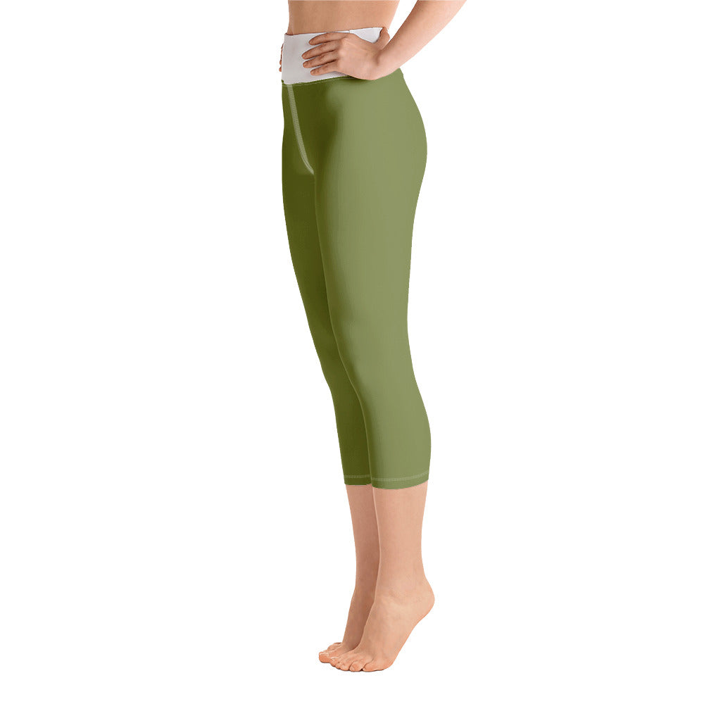 Yoga Capri Leggings Olive
