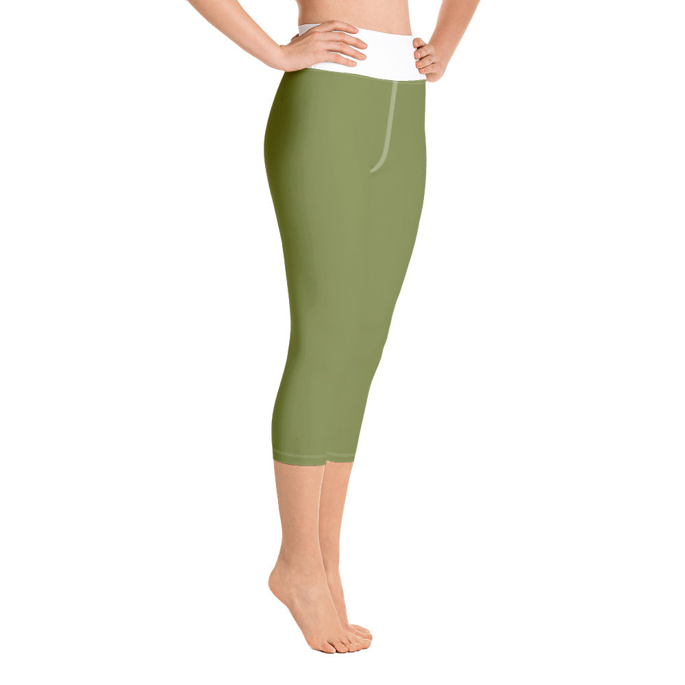Yoga Capri Leggings Olive