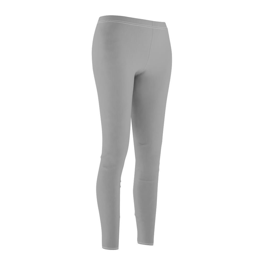 Women's Cut & Sew Casual Leggings Light Grey