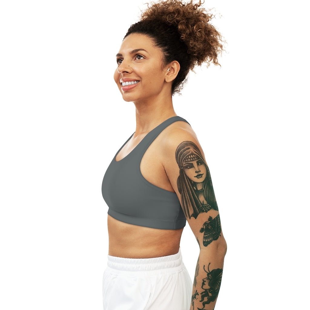 Seamless Sports Bra (AOP) Dark Grey
