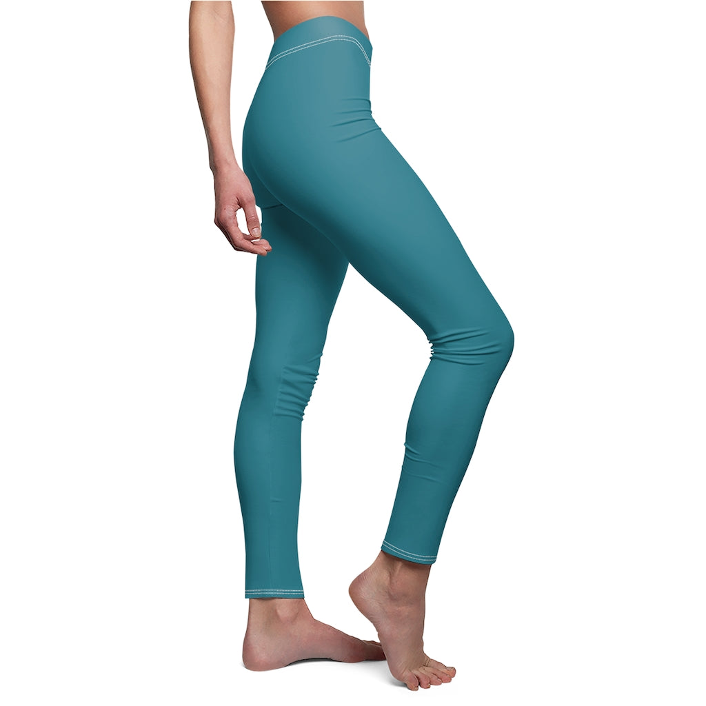 Women's Cut & Sew Casual Leggings White Elm