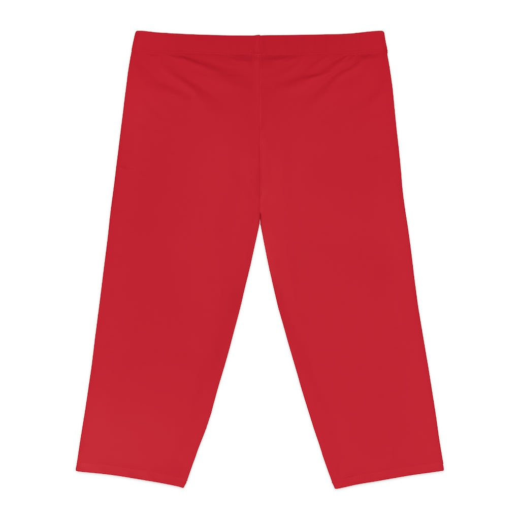 Women's Capri Leggings Dark Red