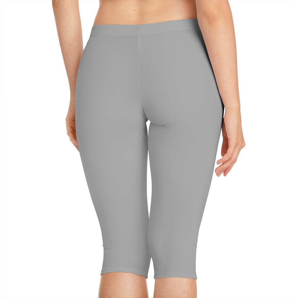Women's Capri Leggings Light Grey