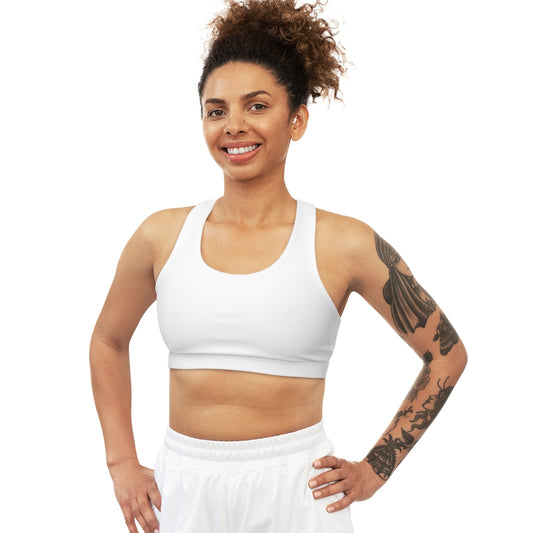 Seamless Sports Bra (AOP) White