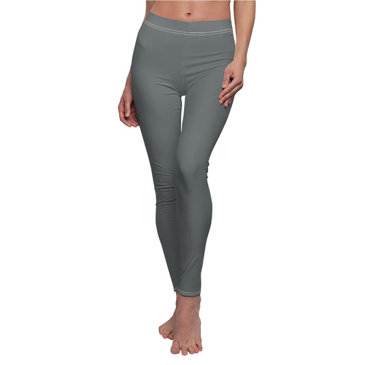 Women's Cut & Sew Casual Leggings Dark Grey