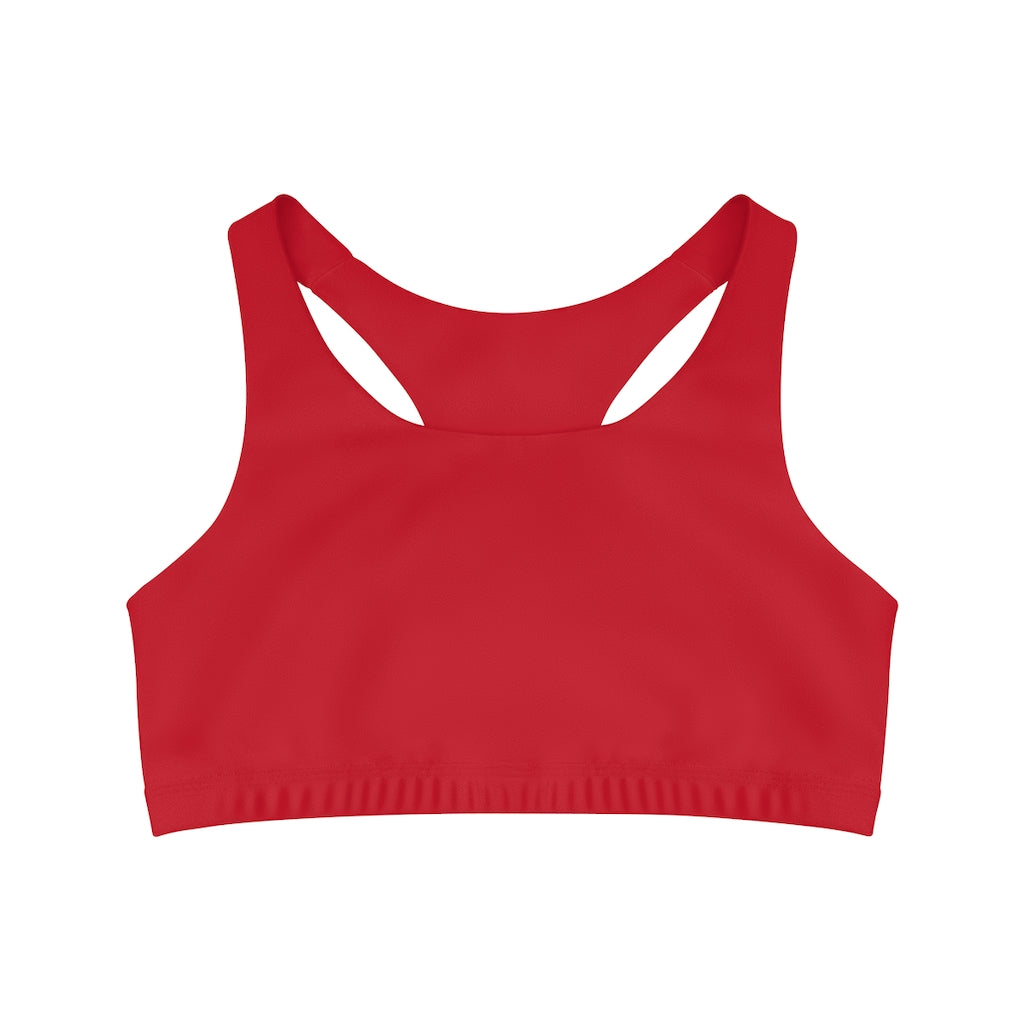 Seamless Sports Bra (AOP) Dark Red