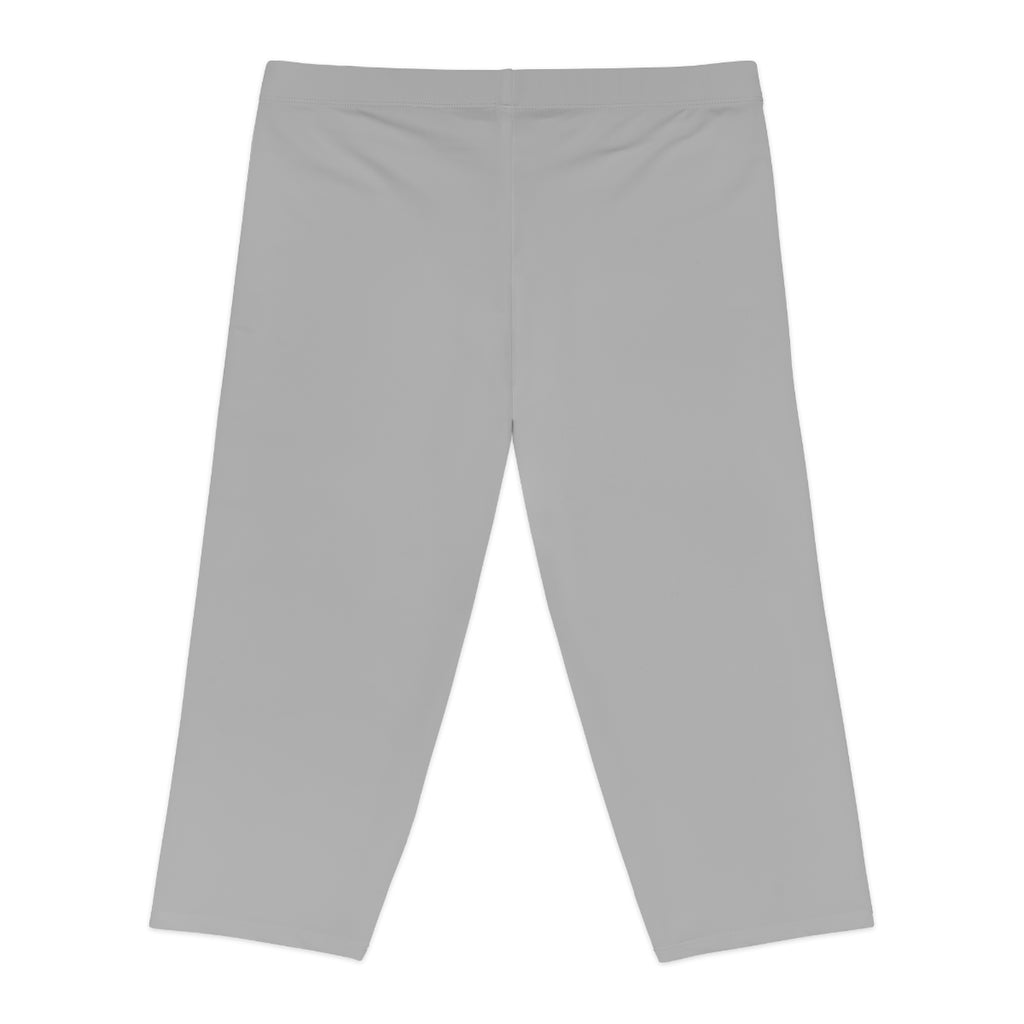 Women's Capri Leggings Light Grey