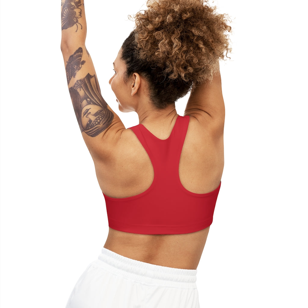 Seamless Sports Bra (AOP) Dark Red