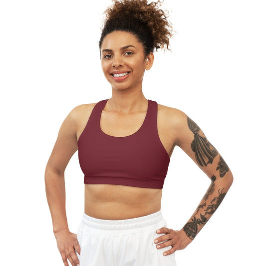 Seamless Sports Bra (AOP) Burgundy