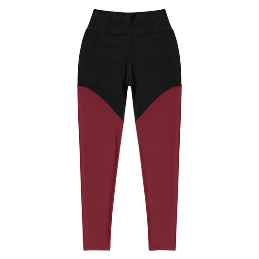 Sports Leggings Burgundy