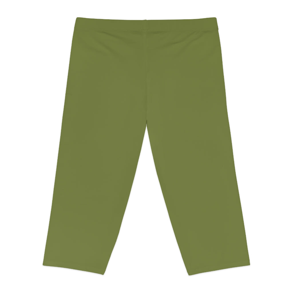 Women's Capri Leggings Olive