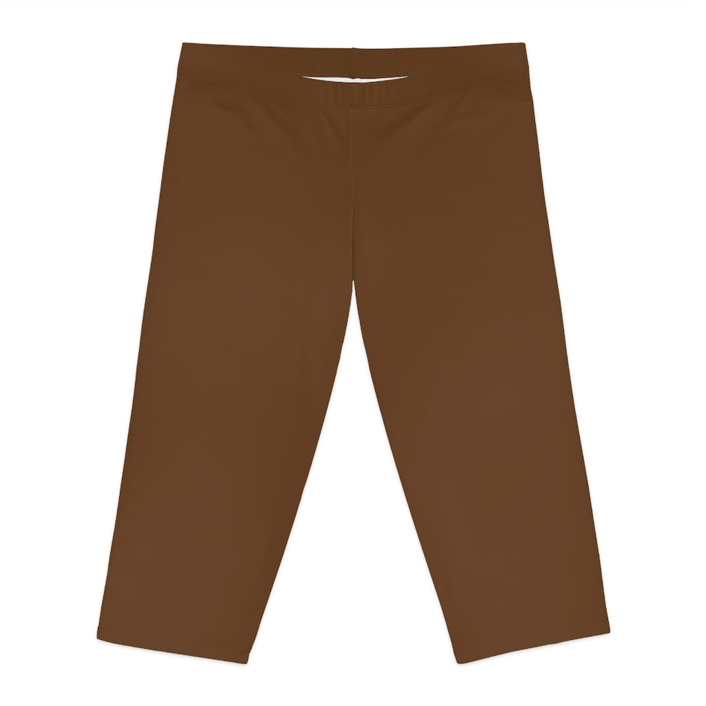 Women's Capri Leggings Brown