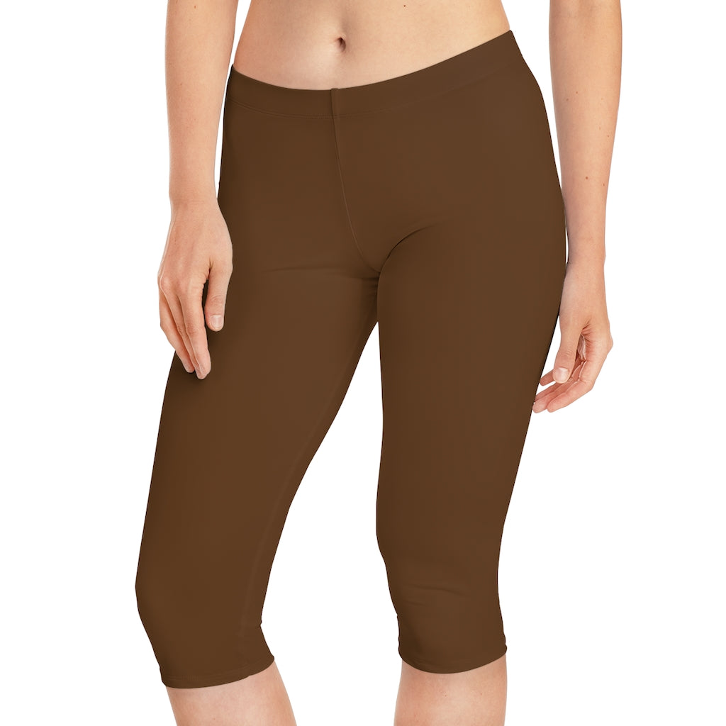 Women's Capri Leggings Brown