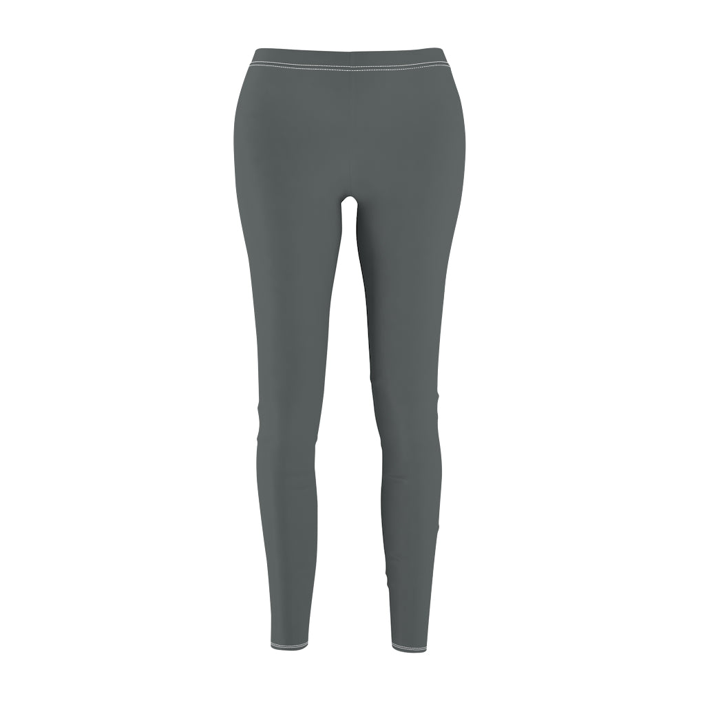 Women's Cut & Sew Casual Leggings Dark Grey