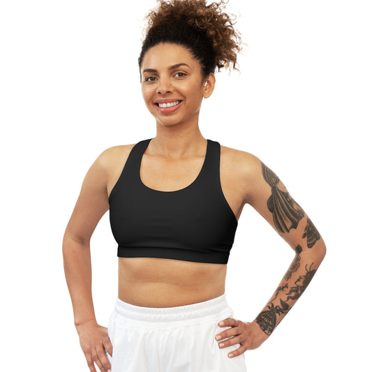 Seamless Sports Bra (AOP) Black